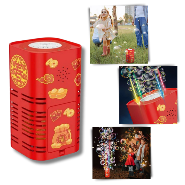 Machine à bulles type feu d'artifice rechargeable