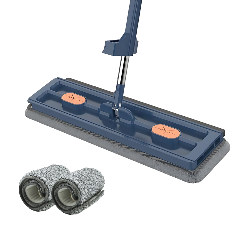 Balai plat à essorage automatique avec seau