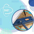 Balai plat à essorage automatique avec seau