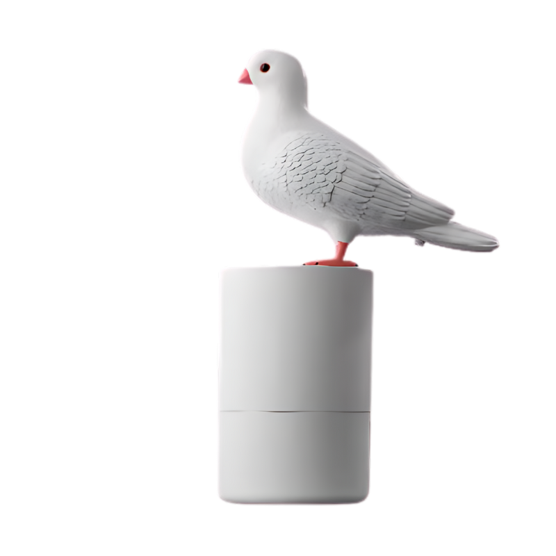Distributeur de savon automatique en forme de pigeon