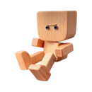 Figurine mobile d'homme en bois