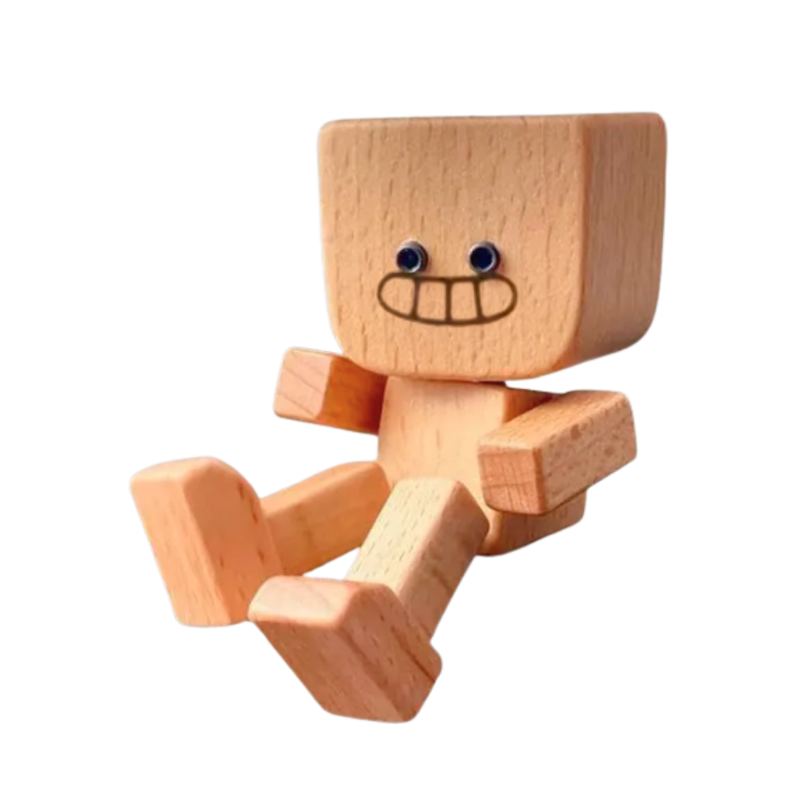 Figurine mobile d'homme en bois