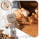 Figurine mobile d'homme en bois