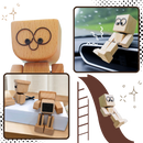 Figurine mobile d'homme en bois