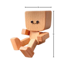 Figurine mobile d'homme en bois