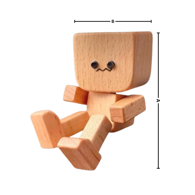 Figurine mobile d'homme en bois