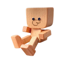 Figurine mobile d'homme en bois