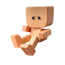 Figurine mobile d'homme en bois