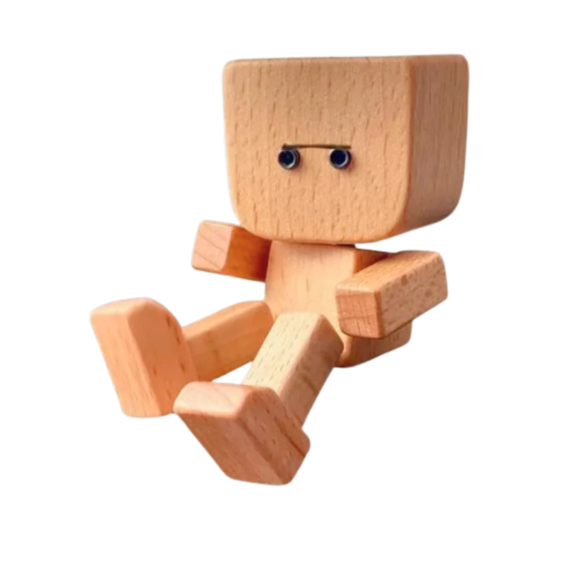 Figurine mobile d'homme en bois