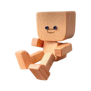 Figurine mobile d'homme en bois