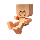 Figurine mobile d'homme en bois