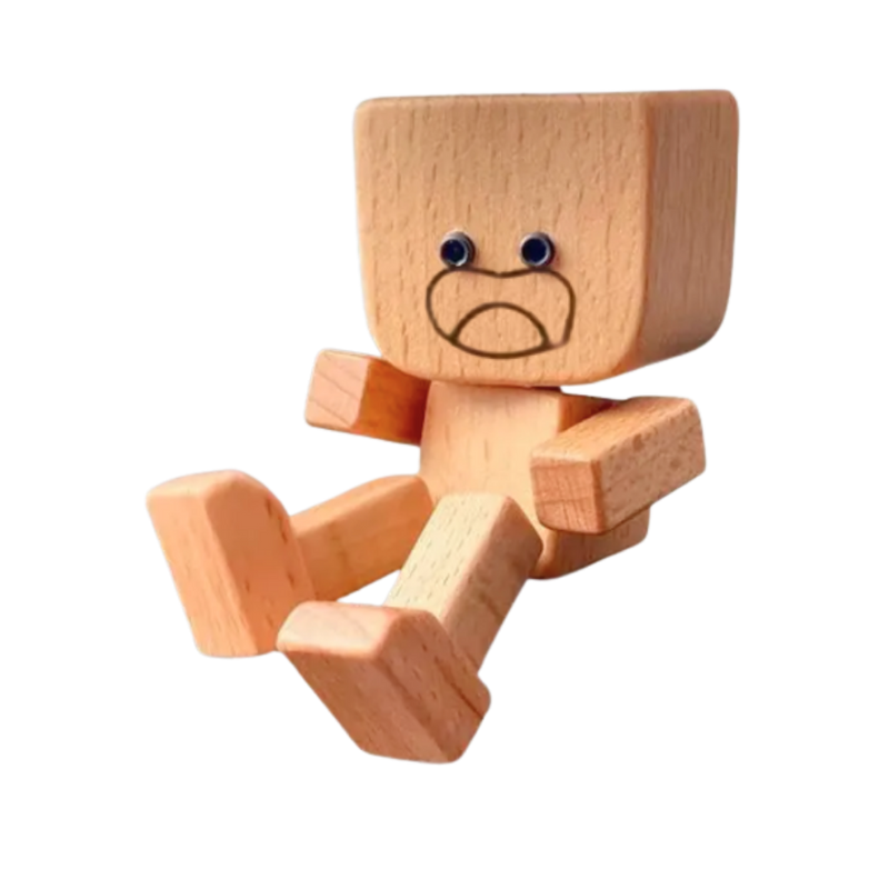 Figurine mobile d'homme en bois