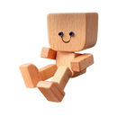 Figurine mobile d'homme en bois