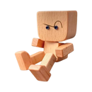 Figurine mobile d'homme en bois