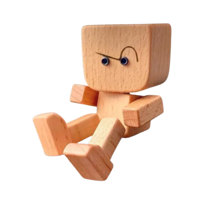 Figurine mobile d'homme en bois
