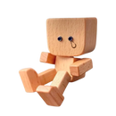 Figurine mobile d'homme en bois