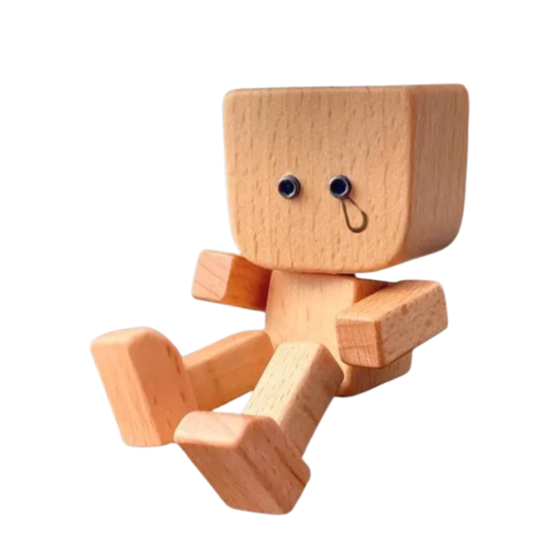 Figurine mobile d'homme en bois