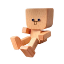 Figurine mobile d'homme en bois