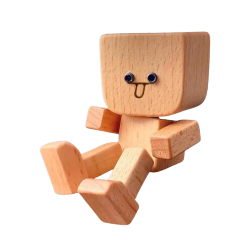 Figurine mobile d'homme en bois