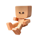 Figurine mobile d'homme en bois