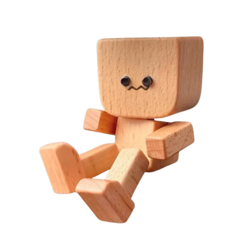 Figurine mobile d'homme en bois