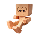 Figurine mobile d'homme en bois