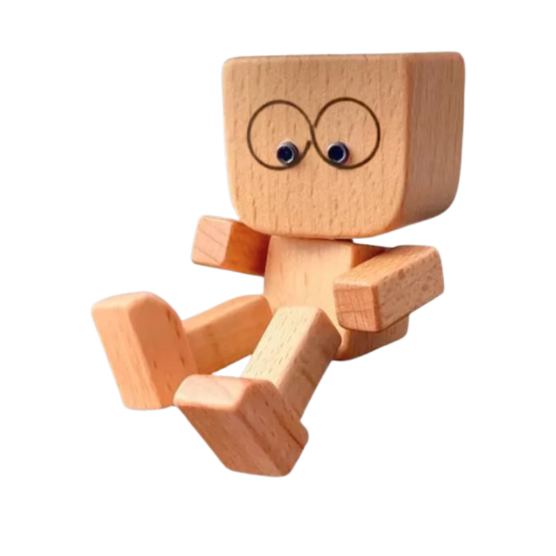 Figurine mobile d'homme en bois