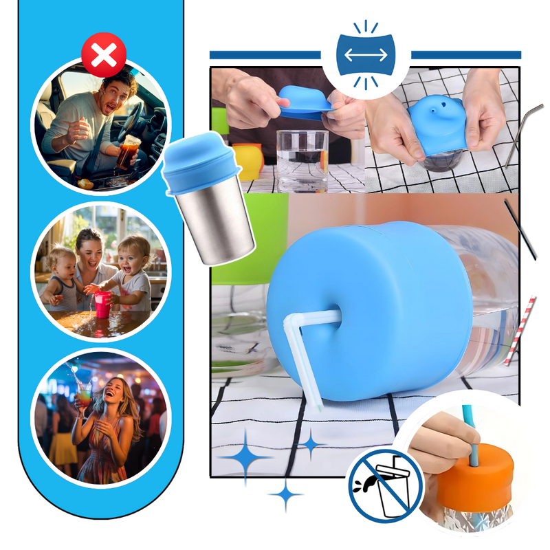 Couvercle anti-déversement en silicone