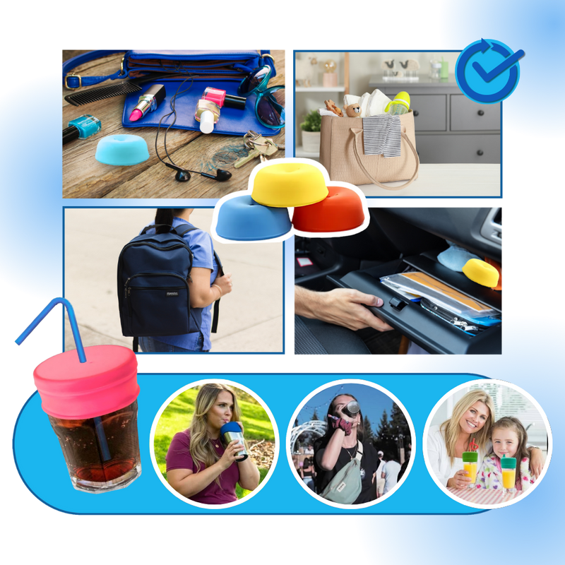 Couvercle anti-déversement en silicone