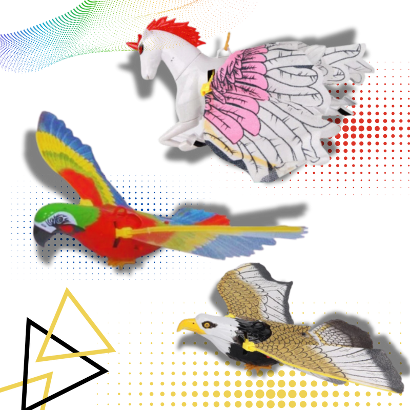 Jouet oiseau volant pour chat à suspendre