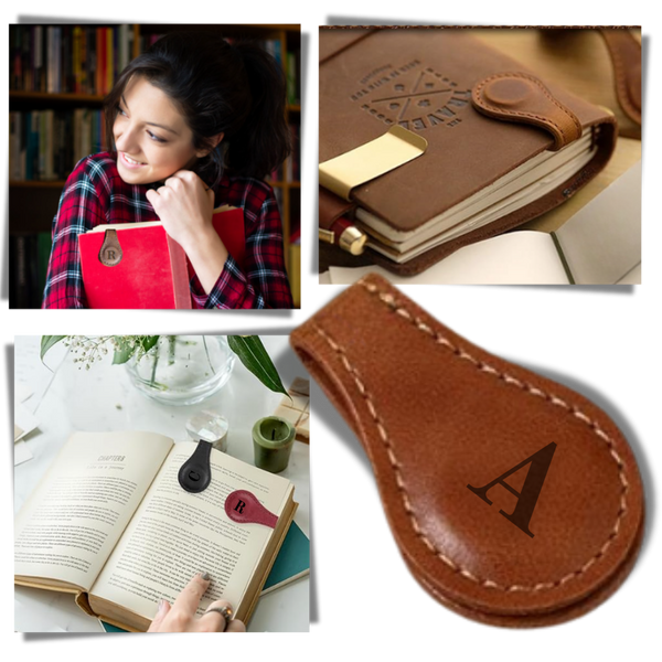 Marque-page magnétique en cuir personnalisé