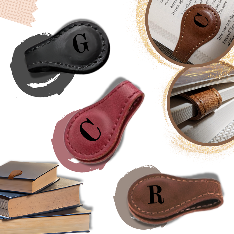 Marque-page magnétique en cuir personnalisé
