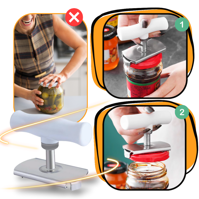 Ouvre-bocal en acier inoxydable