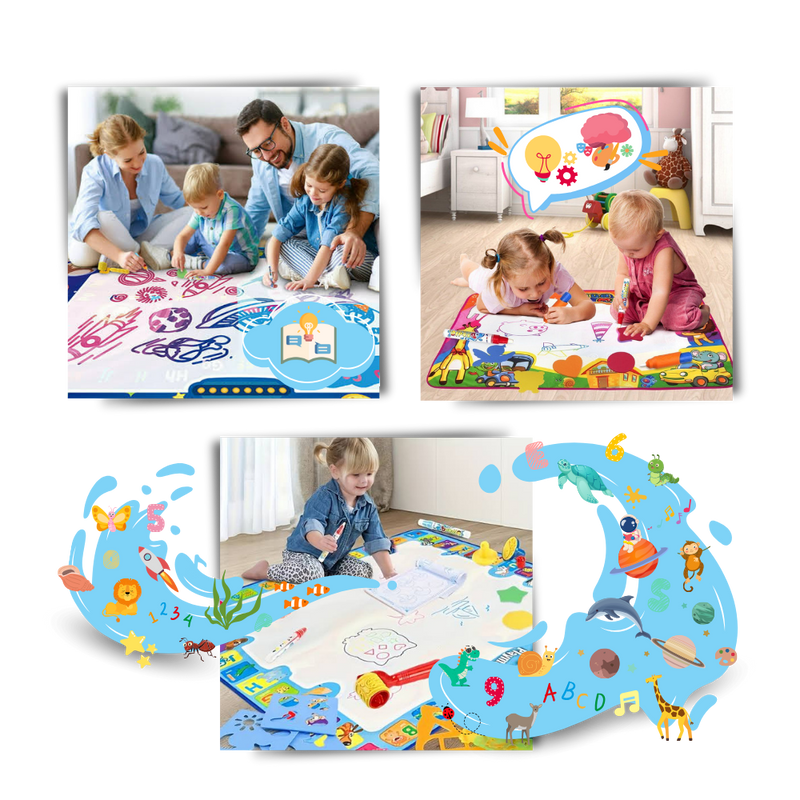 Tapis de gribouillage stimulant à l'eau