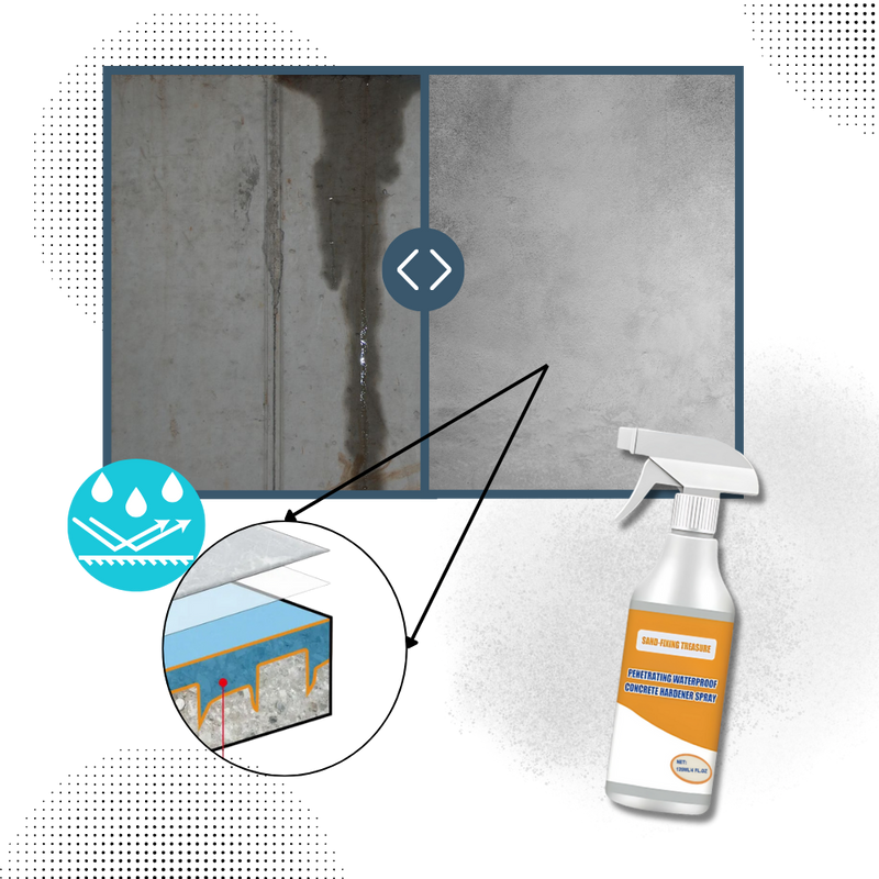 Spray durcisseur et imperméabilisant pour béton