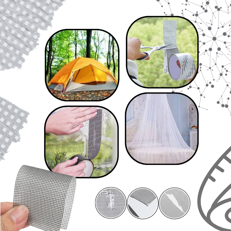 Ruban de réparation pour moustiquaire à forte adhérence