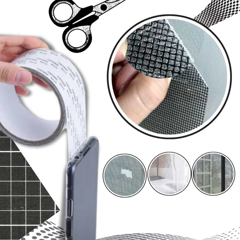 Ruban de réparation pour moustiquaire à forte adhérence