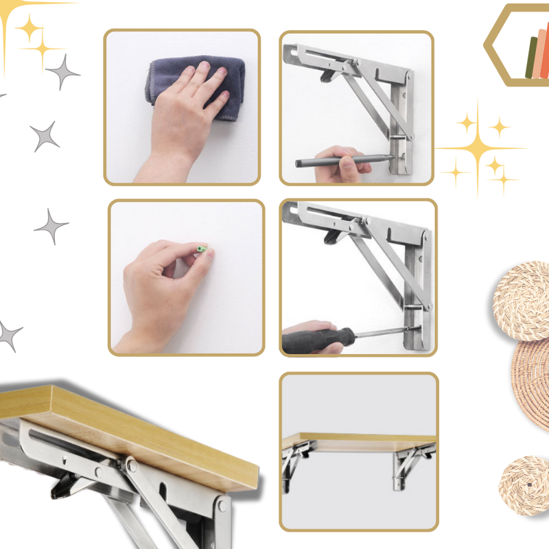 Support pour table rabattable à fixation murale