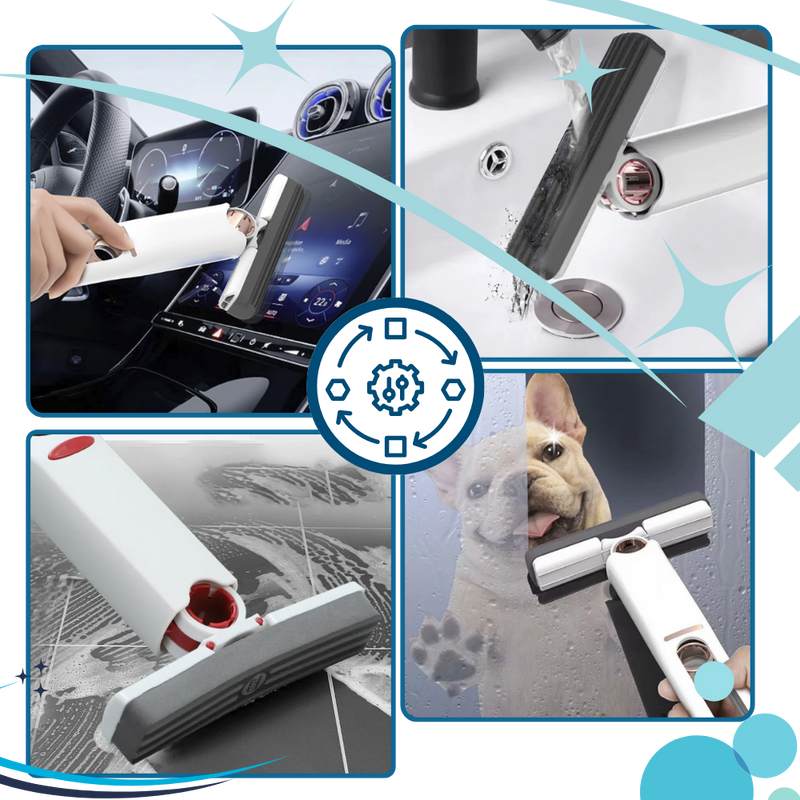 Vadrouille à tête pivotante et à essorage automatique