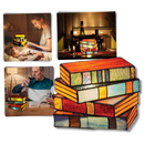 Lampe intemporelle livres empilés