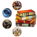 Lampe intemporelle livres empilés