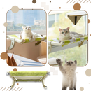 Lit pour chat et perchoir de fenêtre sans outil