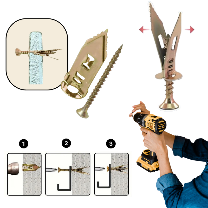 Kit de fixation mural 18 pièces