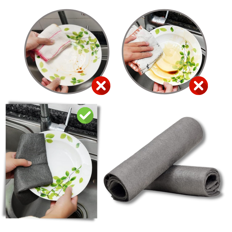 Chiffon de nettoyage en microfibre épaissie ultra-absorbante