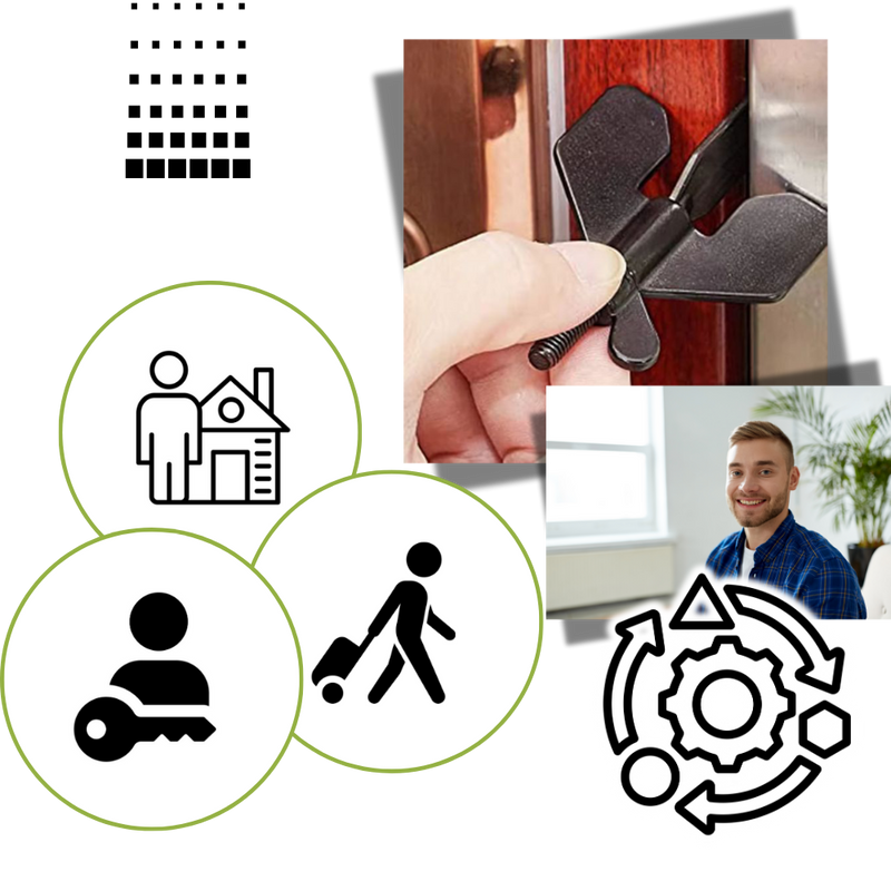 Serrure de porte de voyage universelle sans perçage