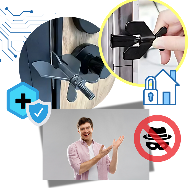 Serrure de porte de voyage universelle sans perçage