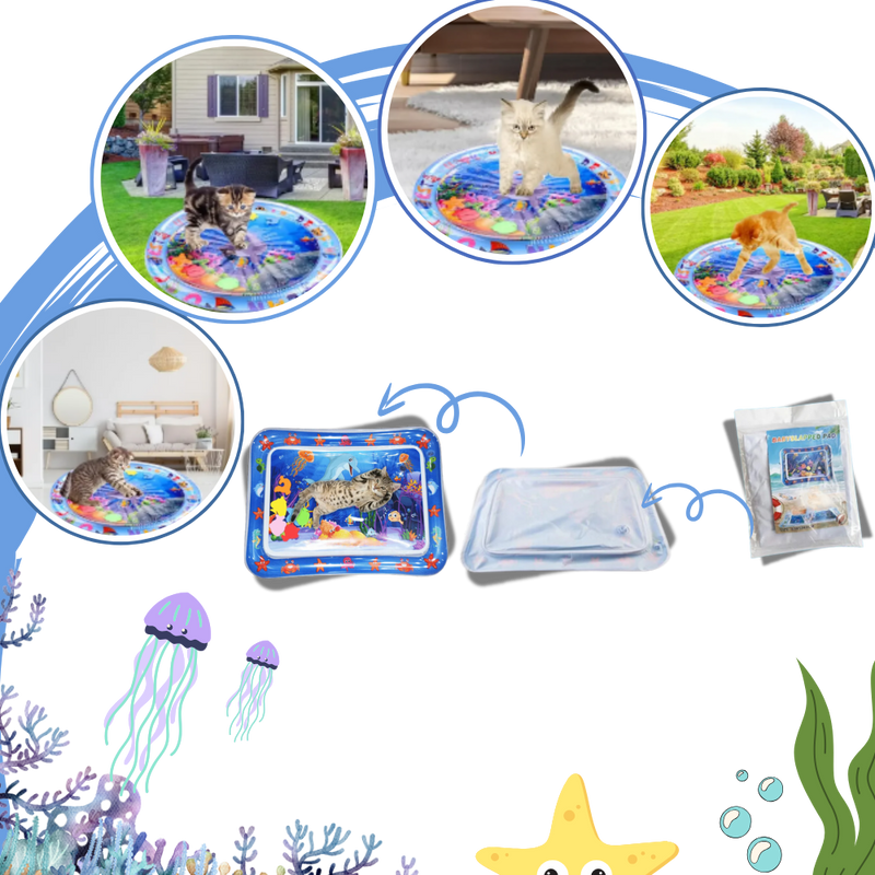 Tapis sensoriel d'eau pour animaux de compagnie