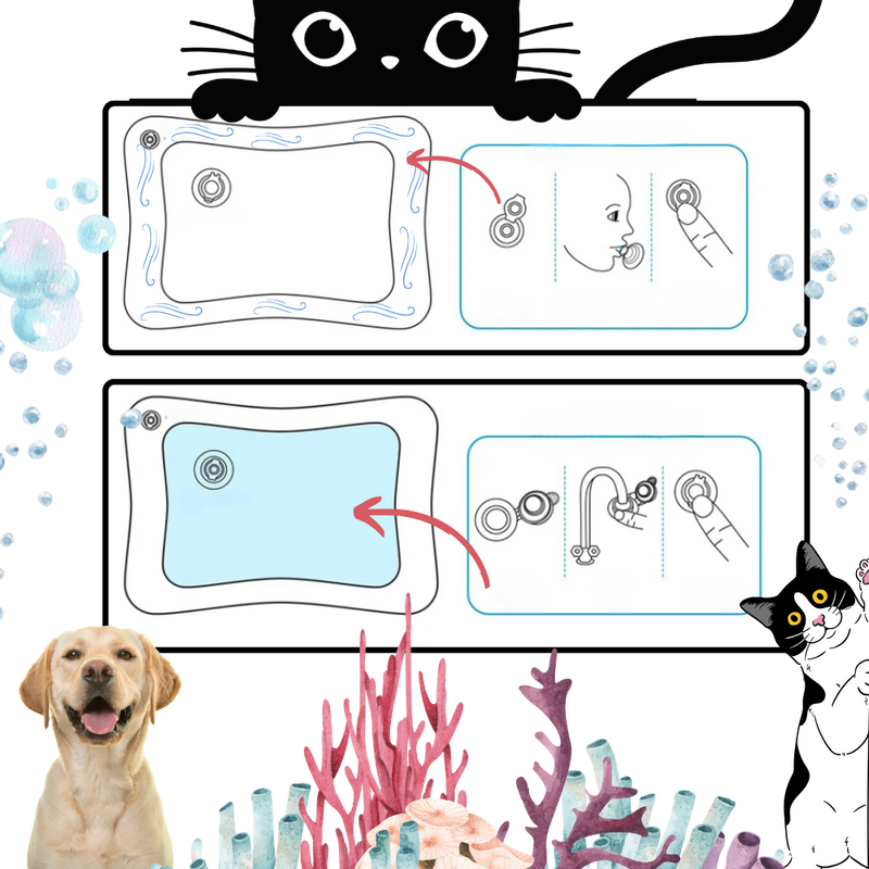 Tapis sensoriel d'eau pour animaux de compagnie