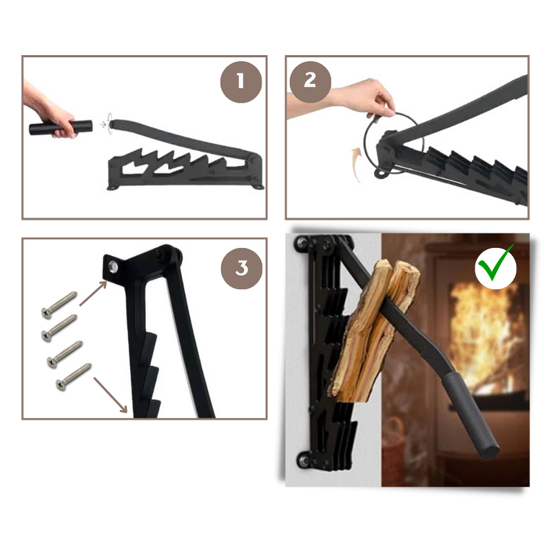 Fendeur de bois de chauffage mural