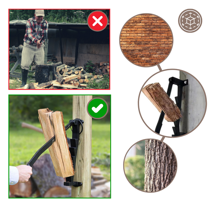 Fendeur de bois de chauffage mural